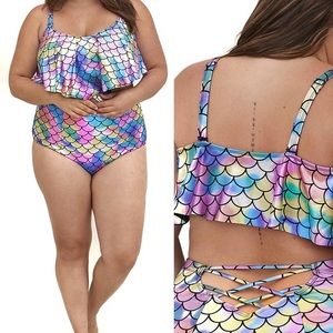 Torrid Rainbow Mermaid Swim Bottoms 3